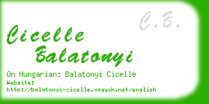 cicelle balatonyi business card